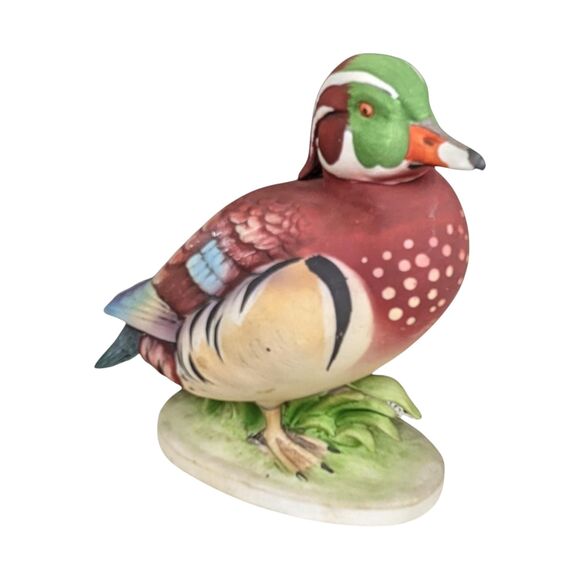 Vintage Lefton Ceramic Wood Duck Figurines: Hand-Painted Bird Decor - Picture 3 of 8